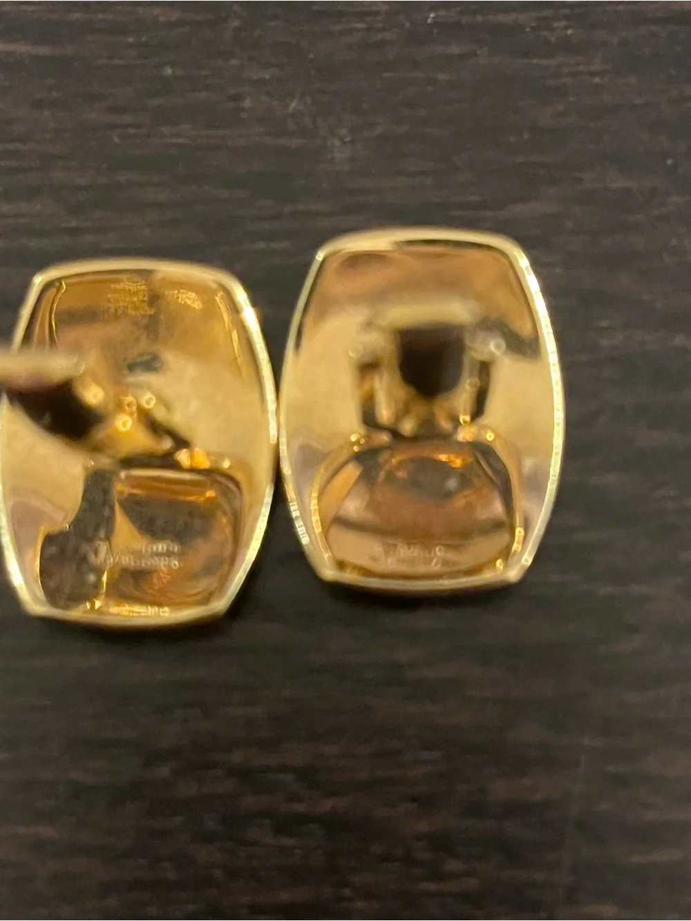 VINTAGE Harvey Avedon Gold Vermeil Textured Cufflinks